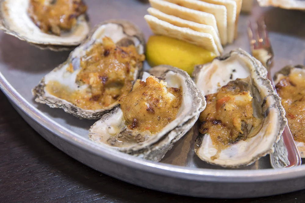 Boshamps Seafood & Oyster House signature dishes Original Snapper Destin
Raw Oysters
Red Snapper